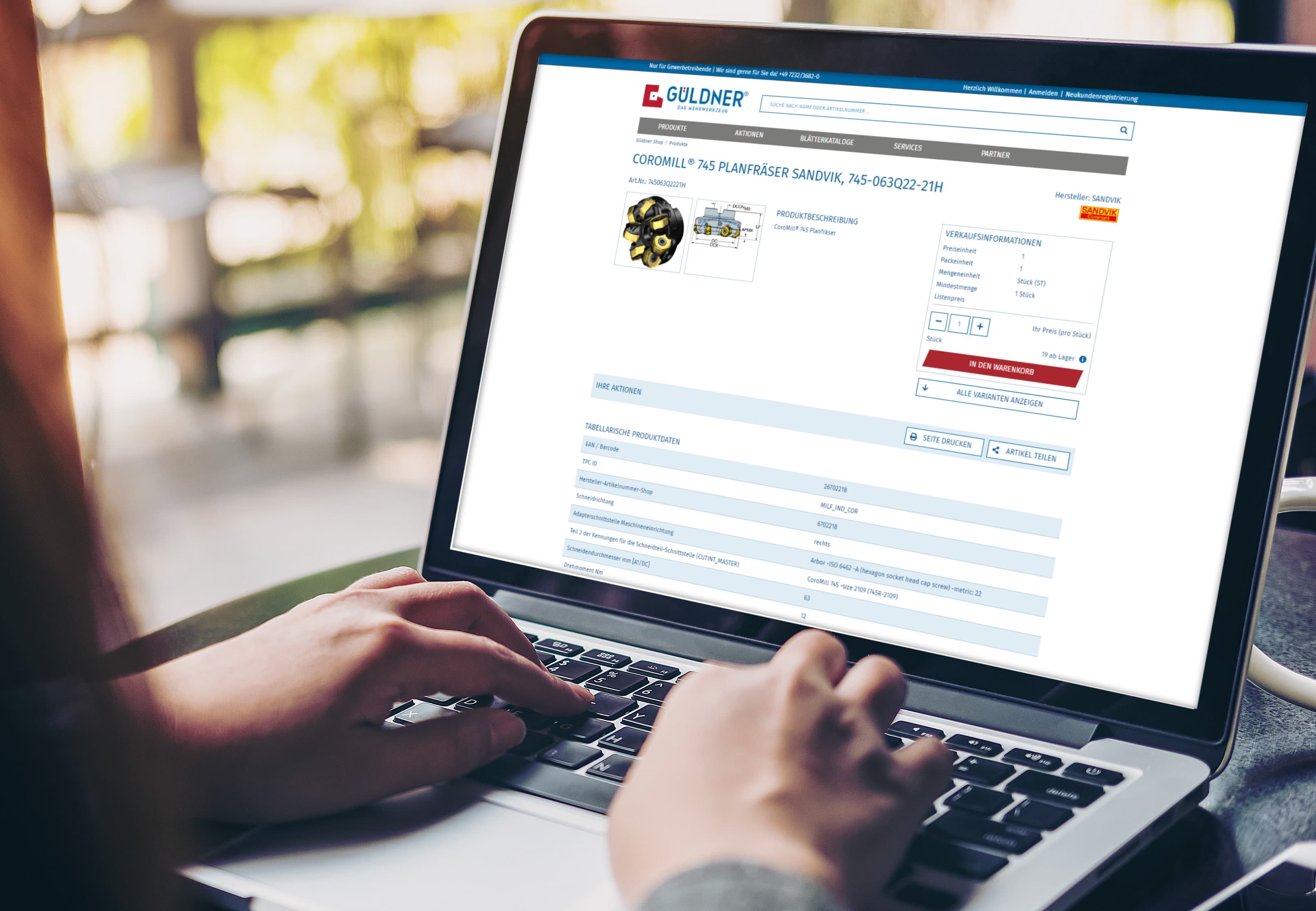 Artikelansicht im Güldner Online Shop